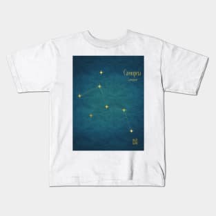 Night Sky Constellations - Cassiopeia Kids T-Shirt